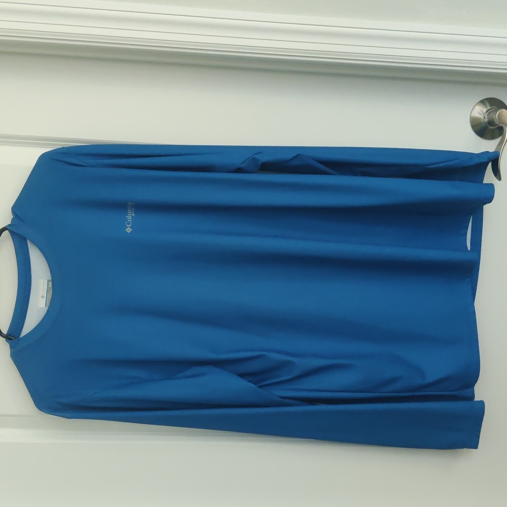 Columbia Pfg Blue Long Sleeve Fishing Shirt